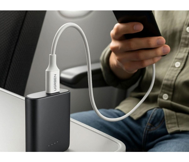 UGREEN Kabel USB 2.0 USB-C do USB-C 1m białe - 1489106 - zdjęcie 3